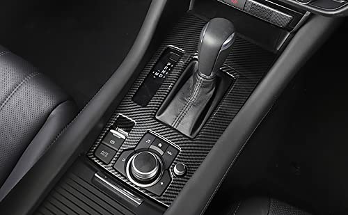 Kadore Interior Gear Shift Panel Frame Cover Trim for 2018-2022 2023 2024 Mazda 6 Carbon Fiber Pattern (Left Hand Drive) 1pc - Image 2