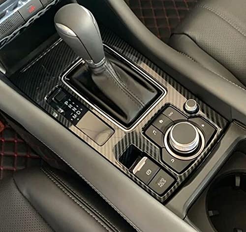 Kadore Interior Gear Shift Panel Frame Cover Trim for 2018-2022 2023 2024 Mazda 6 Carbon Fiber Pattern (Left Hand Drive) 1pc - Image 4