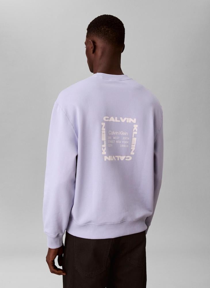 Calvin Klein Jeans Graphic Crew Neck Terry Sweatshirt - Image 2