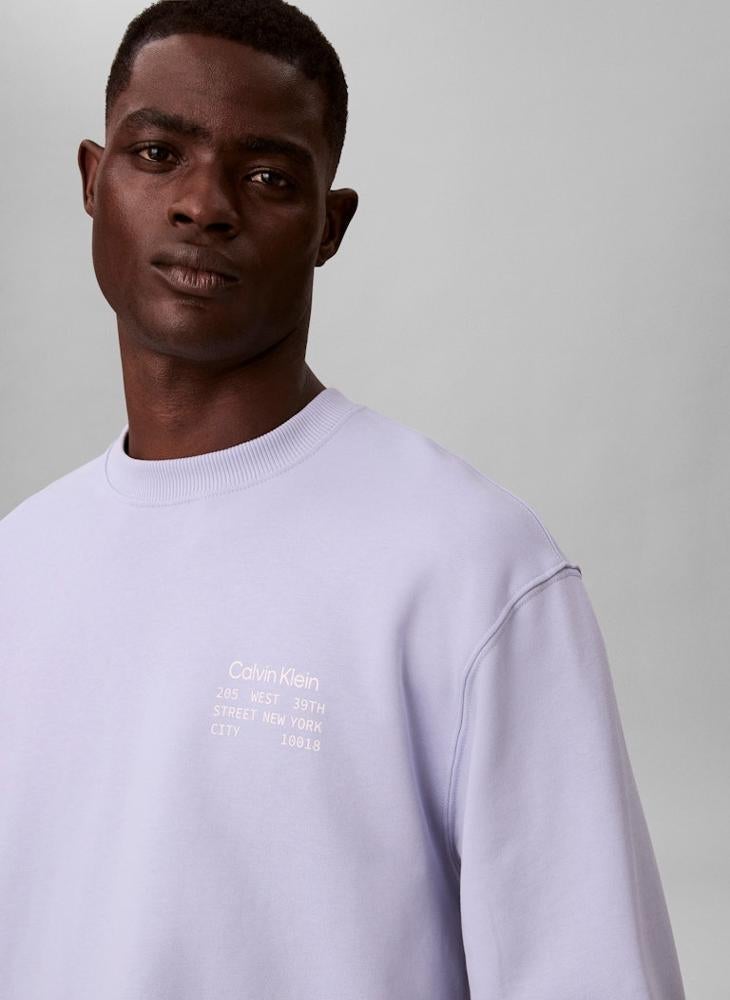 Calvin Klein Jeans Graphic Crew Neck Terry Sweatshirt - Image 4