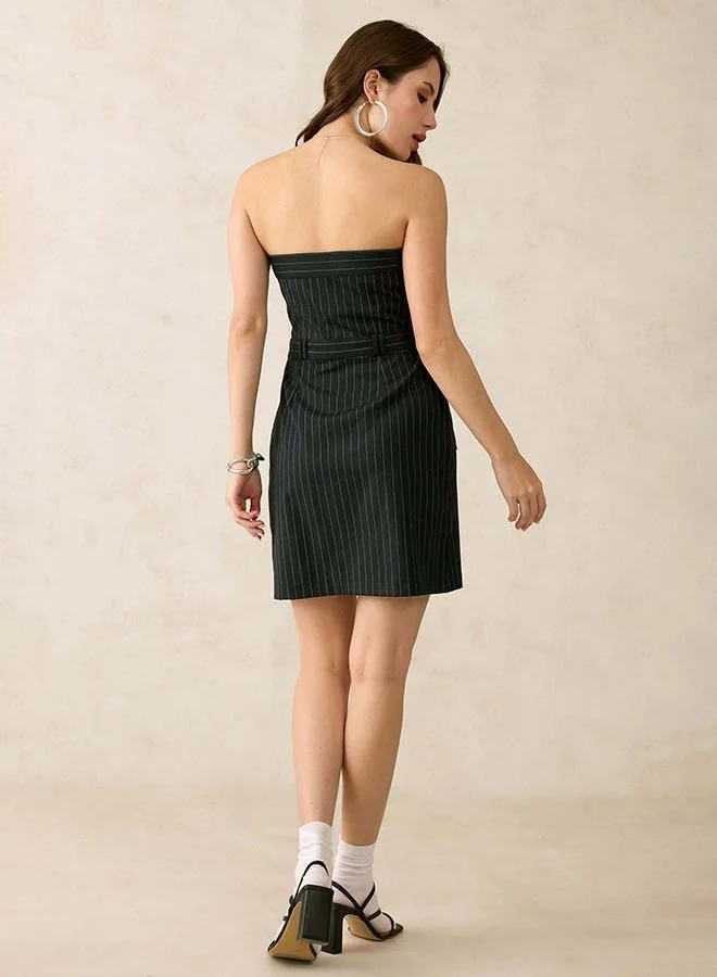 Virgio Viscose Stretch Offshoulder Mini Dress