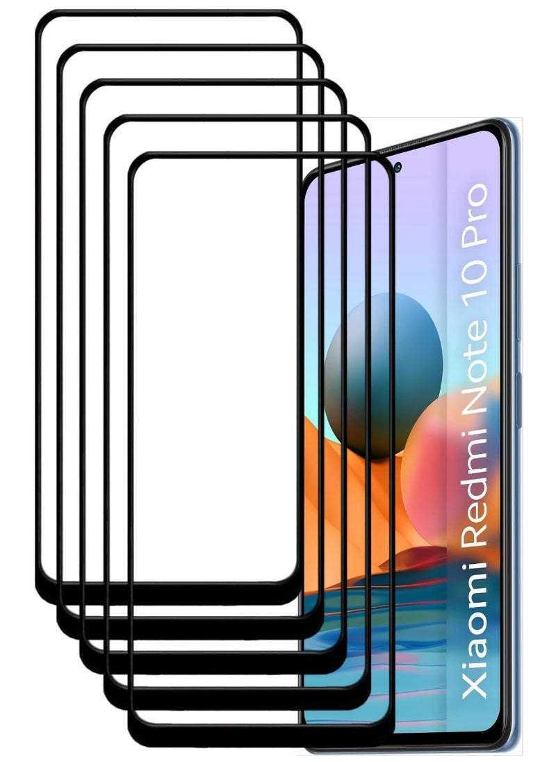 ACLIX 5 Pieces Antistatic ESD Dustproof Premium Quality High Definition Tempered Glass Screen Protector Designed For Xiaomi Redmi Note 10 Pro - Image 1