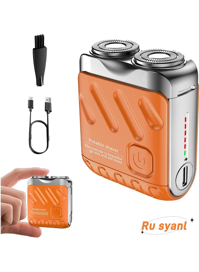 Ru syanl Luggage Electric Shaver - Mini Shavers for Men Beard Shaver Mini and Portable Suitcase Design Electric Mini Portable Razor USB Rechargeable One-Button Long Lasting for Home Travel - Image 1