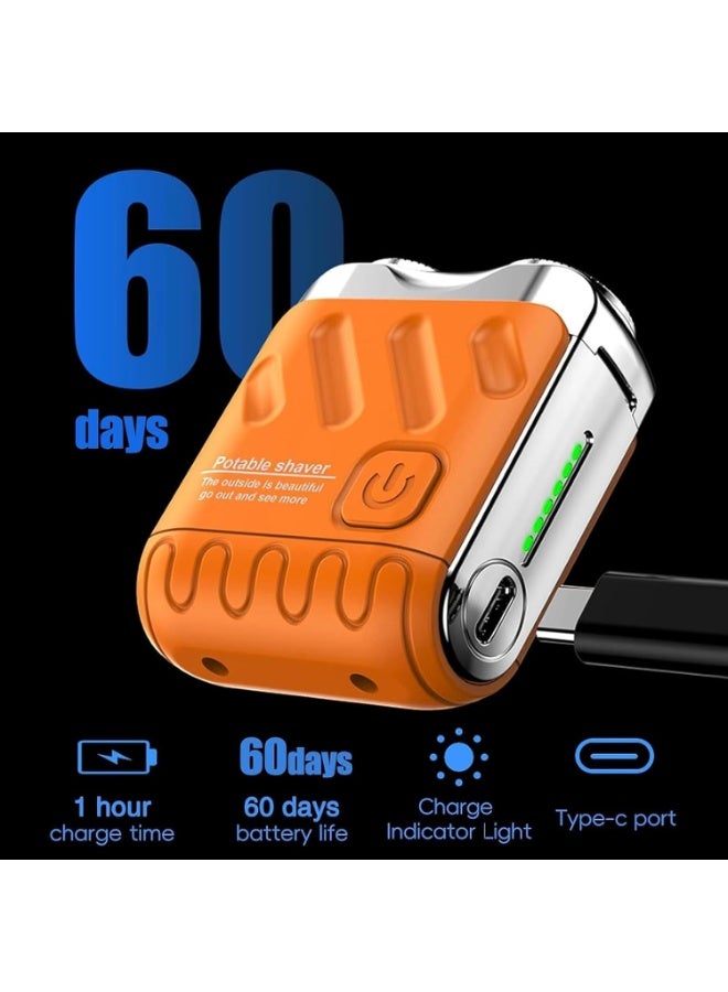 Ru syanl Luggage Electric Shaver - Mini Shavers for Men Beard Shaver Mini and Portable Suitcase Design Electric Mini Portable Razor USB Rechargeable One-Button Long Lasting for Home Travel - Image 2