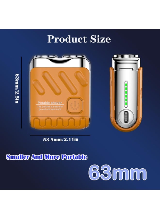Ru syanl Luggage Electric Shaver - Mini Shavers for Men Beard Shaver Mini and Portable Suitcase Design Electric Mini Portable Razor USB Rechargeable One-Button Long Lasting for Home Travel - Image 5