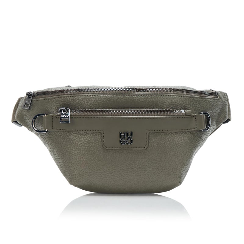 HUGO حقيبة بوم من نايلون نيش هوجو باللون الأخضر الداكن مقاس واحد