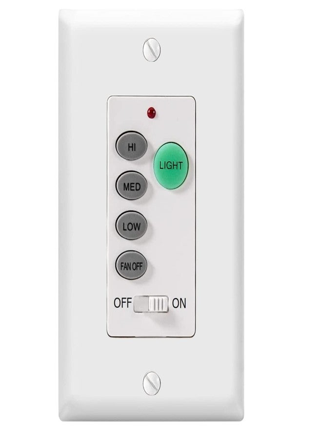 53T Universal Ceiling Fan Wall Remote Control, 3 Speed, Light Dimmer, 4-DIP Switch Compatible with Hampton Bay, Harbor Breeze, Hunter (Wall Remote Only) - Image 1