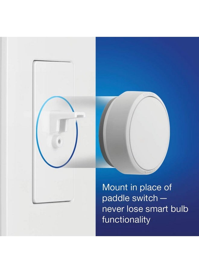 LUTRON Lutron Aurora Smart Bulb Dimmer Switch for Paddle Switches | for Philips Hue Smart Bulbs | Z3-1BRL-PKGD-WH | White  - Image 2