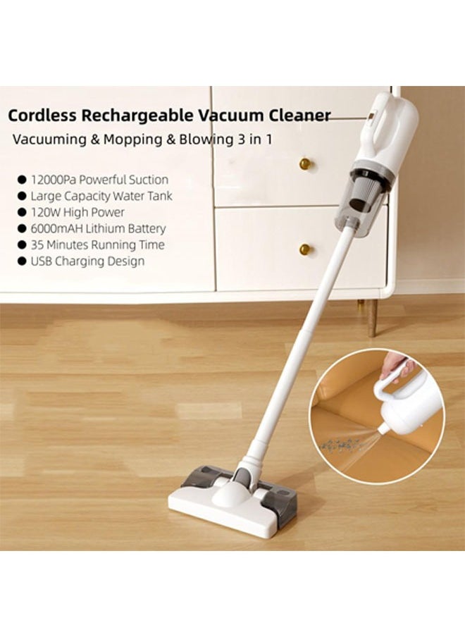 Arabest Cordless Stick Vacuum Cleaner and Mop Combo, Vacuum Blower and Mop 3 in 1, 12000pa Suction Stick Vacuum Cleaner with Water Tank, Rechargeable, for Home, Hard Floor, Pet Hair  - Image 2