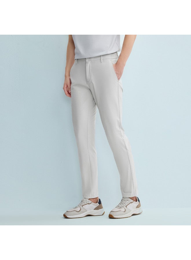 HLA Semi-elastic Waist Design】spring 2025 Light Business Fashion Series Comfortable Slim-fit Men's Casual Pants - Image 3