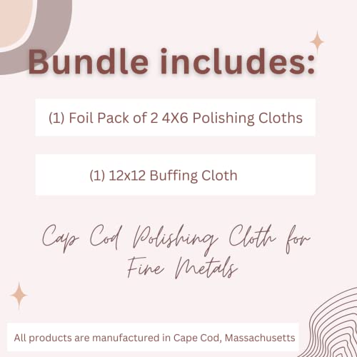 Cape Cod Polishing Cloth + Buffing Cloth Bundle For Fine Metals | Jewelry Cleaner and Tarnish Remover | Silver Polishing to a Brilliant Shine - Image 2
