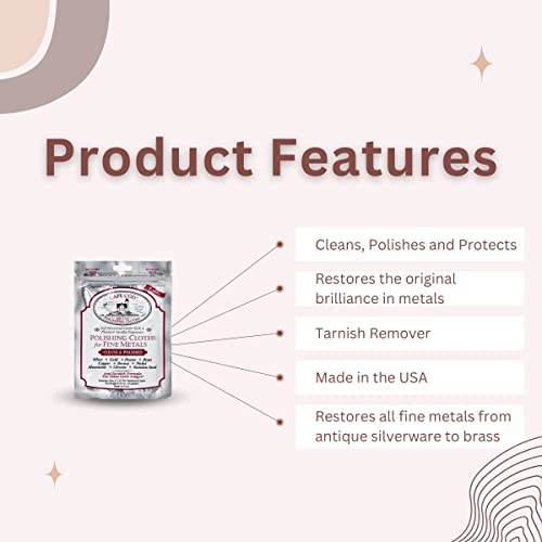 Cape Cod Polishing Cloth + Buffing Cloth Bundle For Fine Metals | Jewelry Cleaner and Tarnish Remover | Silver Polishing to a Brilliant Shine - Image 3