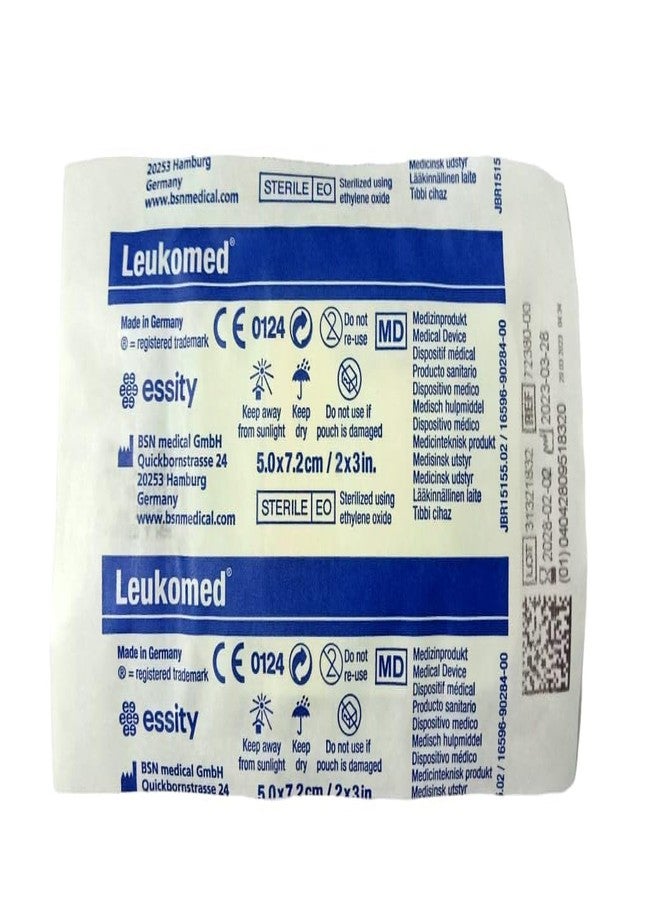 ضمادات جروح ماصة من Leukomed، مقاس 5 × 7.2 سم، (عبوة من 10 ضمادات) - Image 2