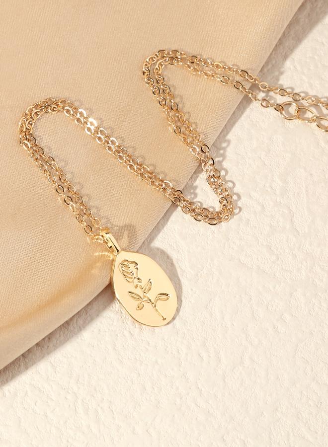 Take Two Flower Pendant Necklace - Image 2