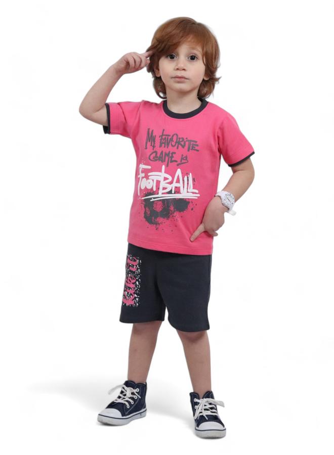 تشويس بيجامة قطنية راقية للأولاد (العمر ثلاث سنوات) - سلسلة صيف 2024 - جودة دقيقة وألوان زاهية لأسلوب عصري ومريح, متوفر حصريا فى 🌈 تشويس - Image 1