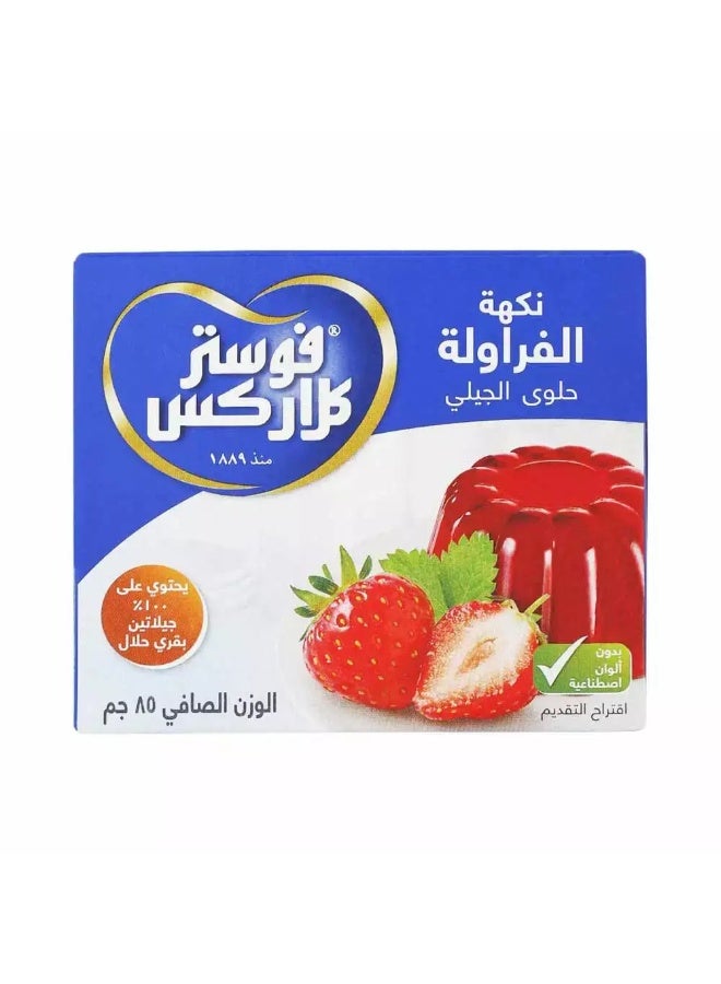 Foster Clarks Jelly Dessert Strawberry Flavour- Pack of 12 x 85 gm - Image 4