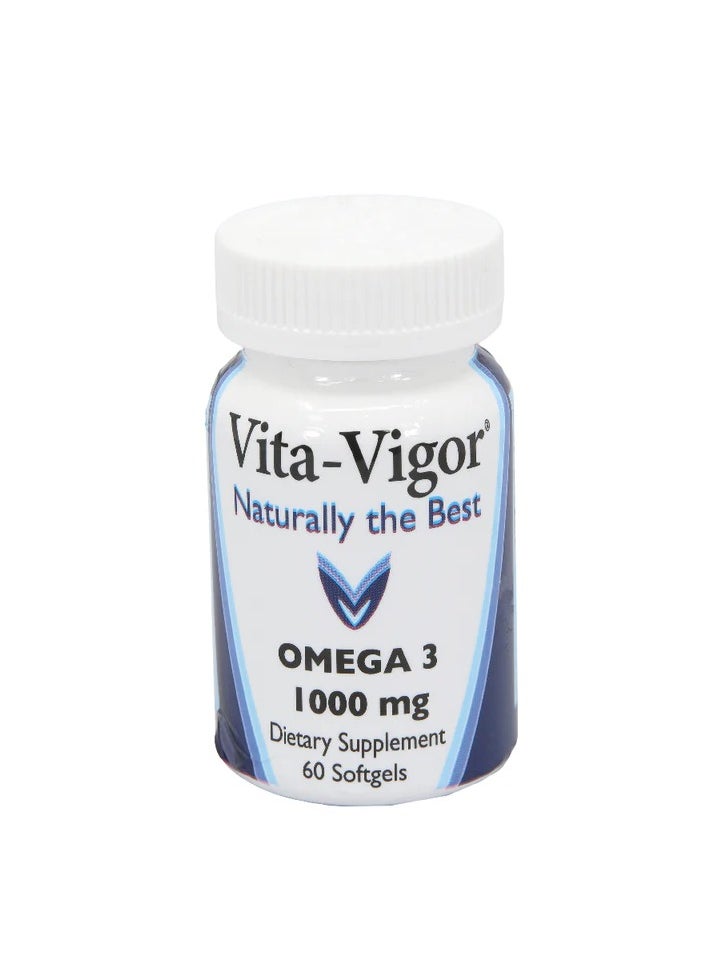 Vita-Vigor Omega 3 Dietary Supplement 1000mg 60 softgels  - Image 1