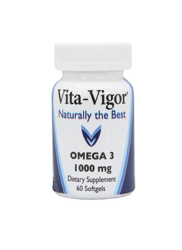 Vita-Vigor Omega 3 Dietary Supplement 1000mg 60 softgels  - Image 2