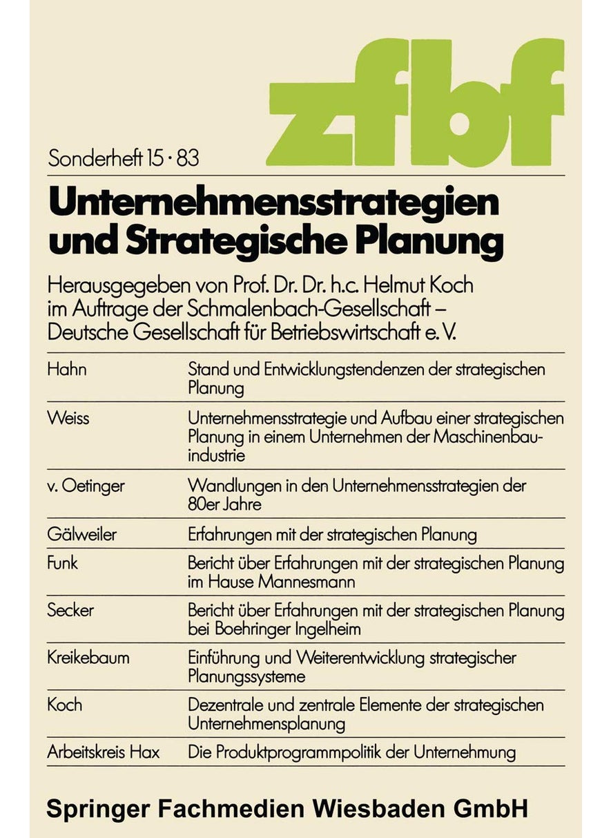 Unternehmensstrategien und strategische Planung 