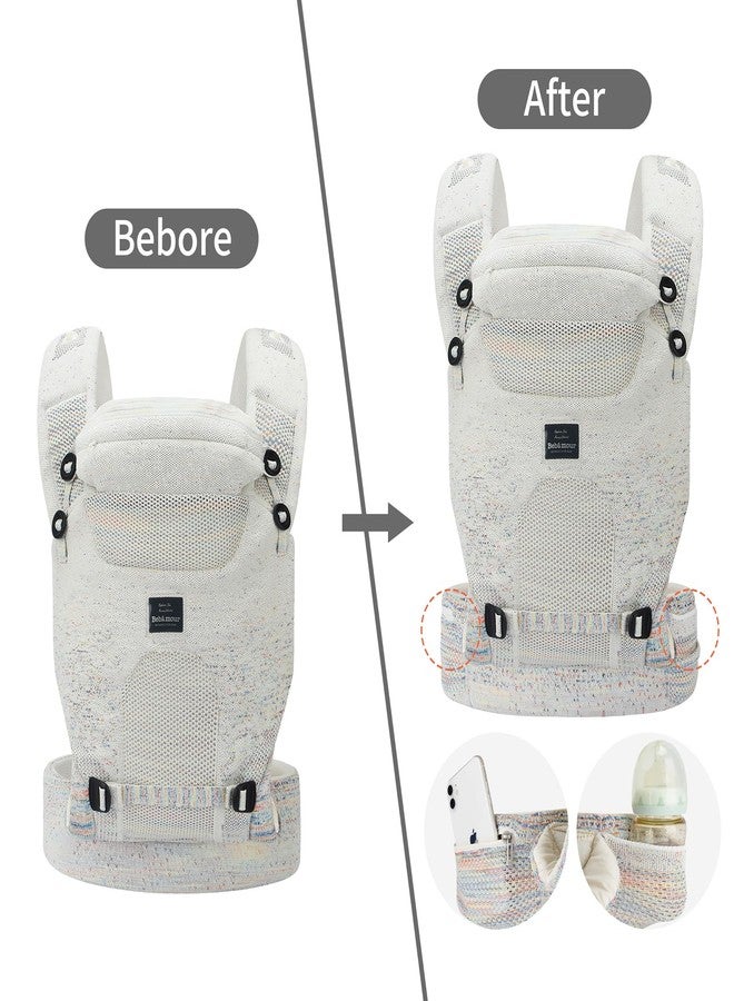 Bebamour Knit Baby Carrier Newborn to Toddler -Lightweight Baby Wrap Carrier 3-in-1 Baby Carrier Front and Back Carry (Cream,7-32 lbs) - Image 4