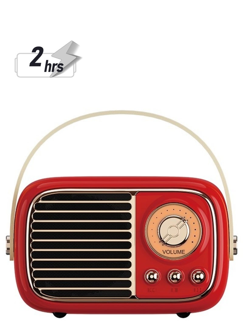 GREATNICE - Small Bluetooth Speaker, Portable Wireless Speaker with USB Charger, Retro Style Lightweight for Home Decr, Hotel, Travel,Gift - Image 1
