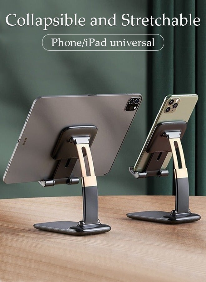 DUNISO Foldable Phone Stand for Desk Height Adjustable Cell Phone Holder Portable Cellphone Cradle Desktop Dock Compatible with iPhone iPad Smartphone - Image 3