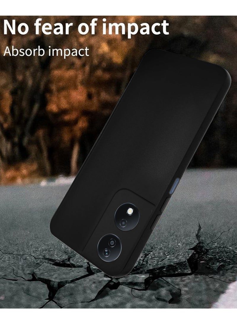Wtech Soft Liquid Silicone Case Cover For Honor X7b 4G 2023 Black - Image 4