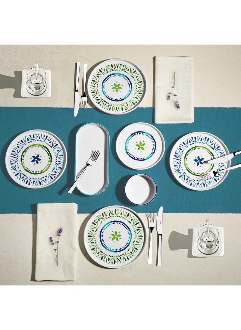 نهير Karma Blue 6 Person 31 Piece Ceramic Breakfast Set