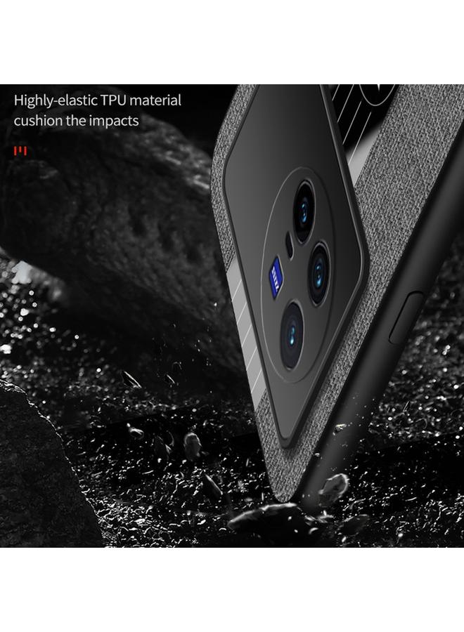 شين لي تونج جراب لهاتف vivo X80 مصنوع من مادة TPU المقاومة للصدمات ومطرز بنسيج قماشي - Image 5