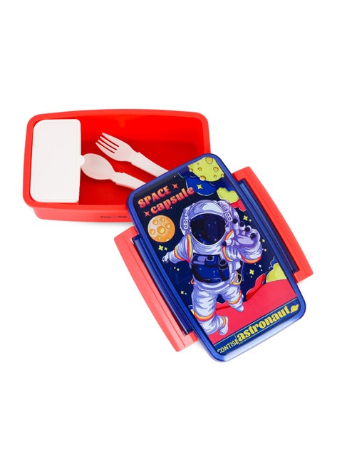 Bento Lunch Box With Spoon And Fork - Astronaut Blue