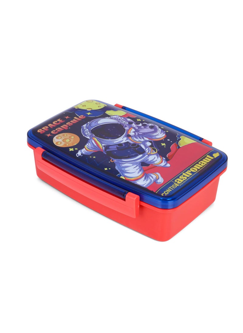 Bento Lunch Box With Spoon And Fork - Astronaut Blue