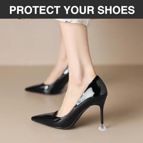 Zytiqt 6 Pairs Heel Protector for Women | S/M/L Sizes (Black & transparent) | Shoe Bite Protector & Heel Support for Pencil Heels | Anti-Slip Heel Cushion Pads for Grass/Weddings - Image 5