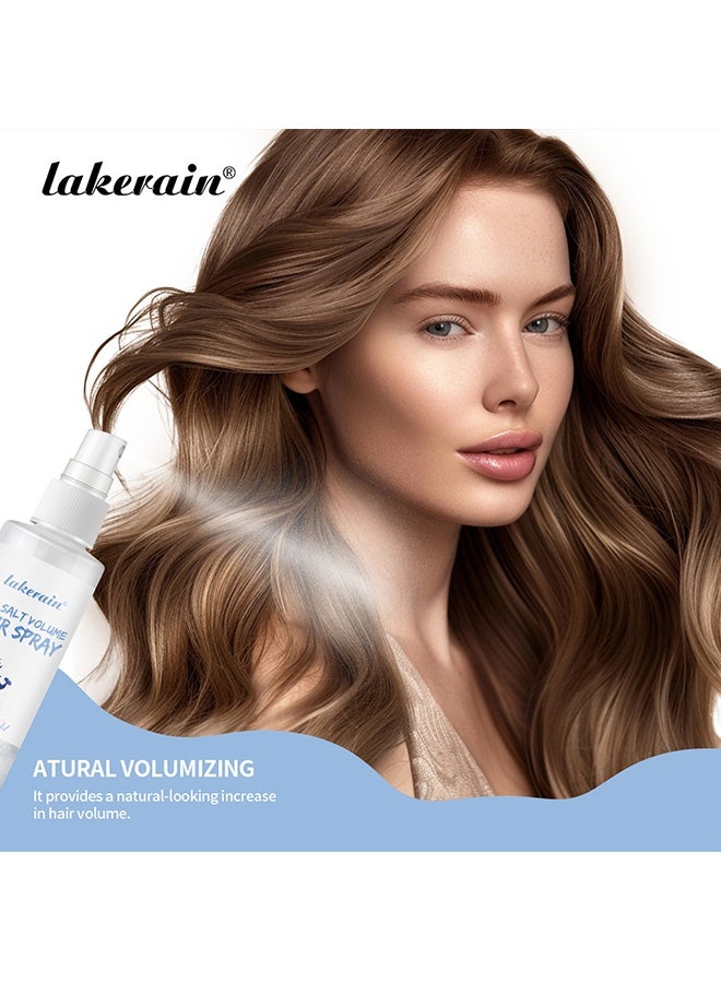 lakerain Sea Salt Volume Hair Spray, Sea Salt Spray for Hair Men and Women Beach Wave Spray Increase Hair Shine Subtle Hold and Natural Shine Hair Volumizing Spray Hair Styling for Texture and Thickness Saltwater Spray 100ml - Image 2