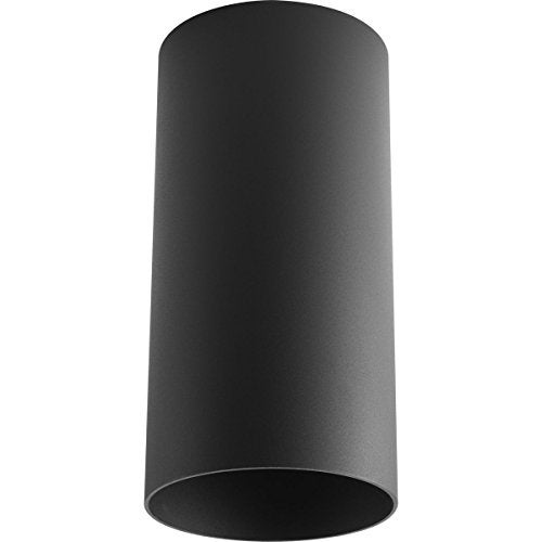 Progress Lighting 6-Inch Cylinder Outdoor Ceiling Light, 1-Light Modern Flush Mount Ceiling Light Fixture, Interior and Exterior Lighting for Home or Porch, Aluminum Construction, Black (P5741-31) - Image 1