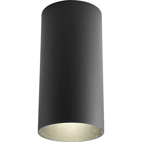Progress Lighting 6-Inch Cylinder Outdoor Ceiling Light, 1-Light Modern Flush Mount Ceiling Light Fixture, Interior and Exterior Lighting for Home or Porch, Aluminum Construction, Black (P5741-31) - Image 2