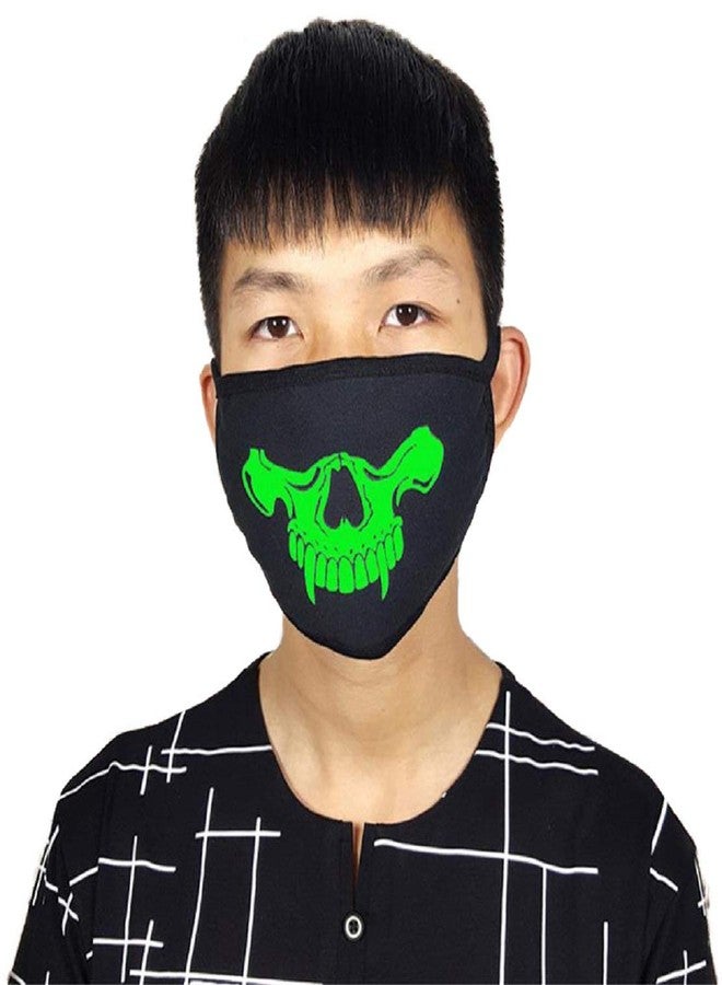 VRITRAZ Glow in the dark luminous Cotton Anti Dust, Pollution Face Mouth Mask for Man Woman Drooling Jawless - Image 5