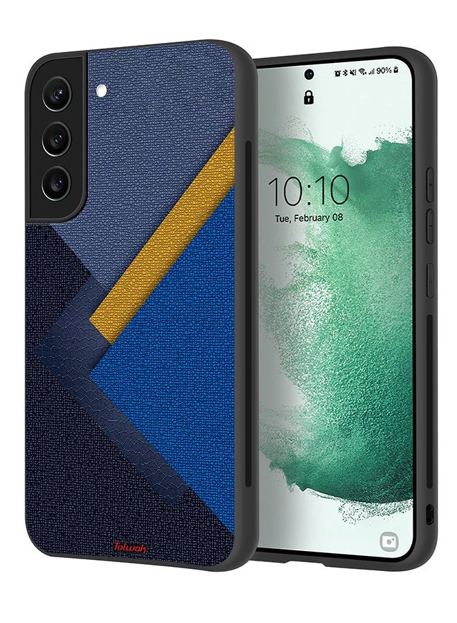 Tolwak Samsung Galaxy S22 5G Protective Case Cover Triangles Leather Shades Pattern - Image 1