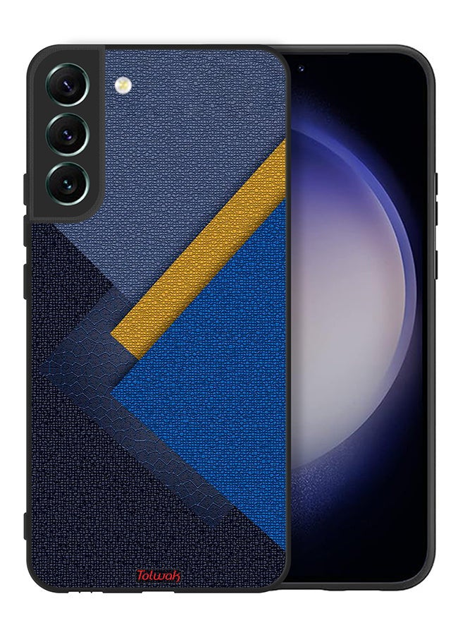 Tolwak Samsung Galaxy S22 5G Protective Case Cover Triangles Leather Shades Pattern - Image 2