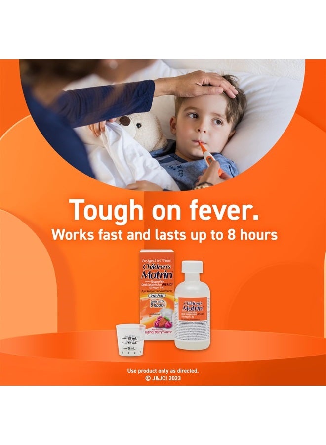 Motrin Children's Oral Suspension, Dye-Free Berry, 8 Fl. Oz - Image 5