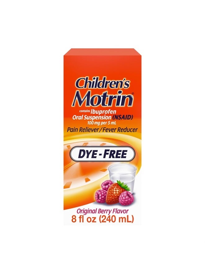 Motrin Children's Oral Suspension, Dye-Free Berry, 8 Fl. Oz - Image 2