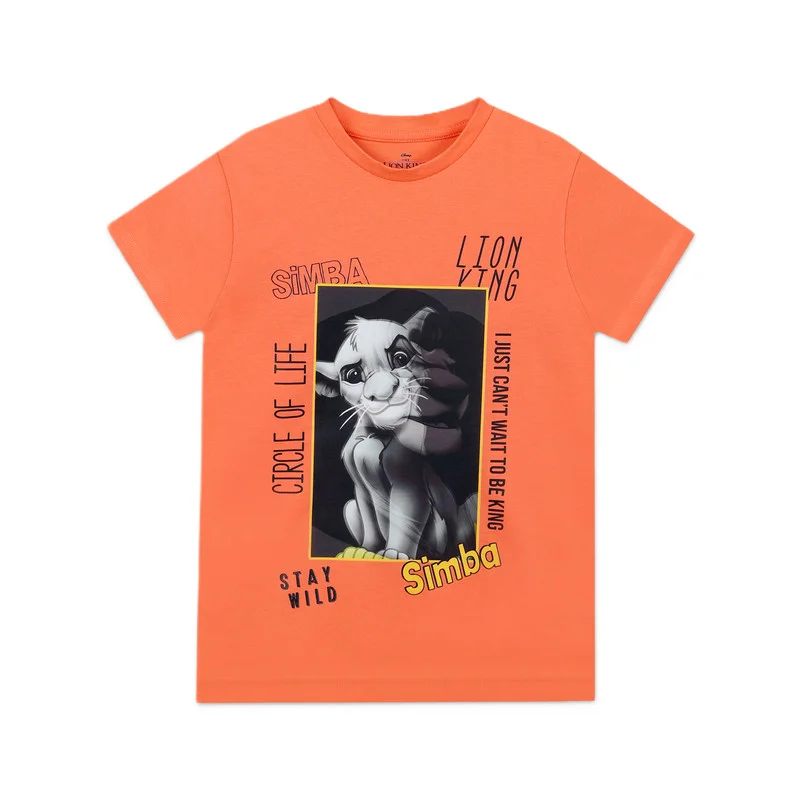 ديزني DISNEY Lion King Kids Boy's Short Sleeve T-Shirt
