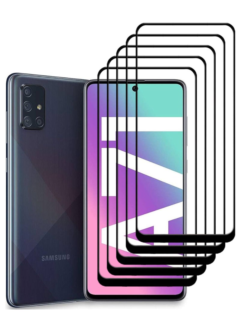 ACLIX 5 Pieces Antistatic ESD Dustproof Premium Quality High Definition Tempered Glass Screen Protector Designed For Samsung Galaxy A71 - Image 1