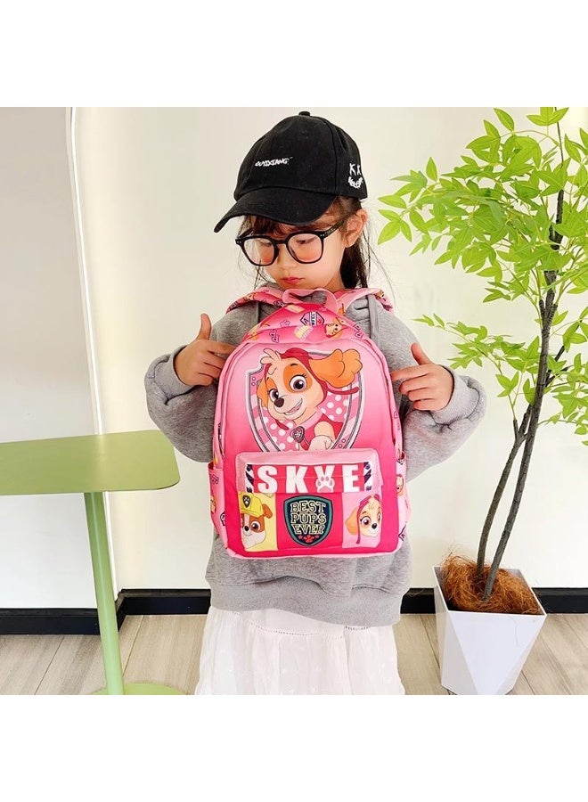 PAW PATROL Cartoon Pink Paw Patrol Pattern Children's Backpack Primary School Schoolbag Lightweight Waterproof Large Capacity Travel Outdoor Backpack - Image 3