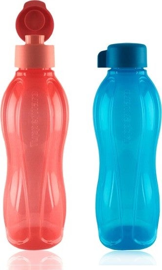 Eco Bottle 750 ml Coral and 750 ml Blue Water Bottle