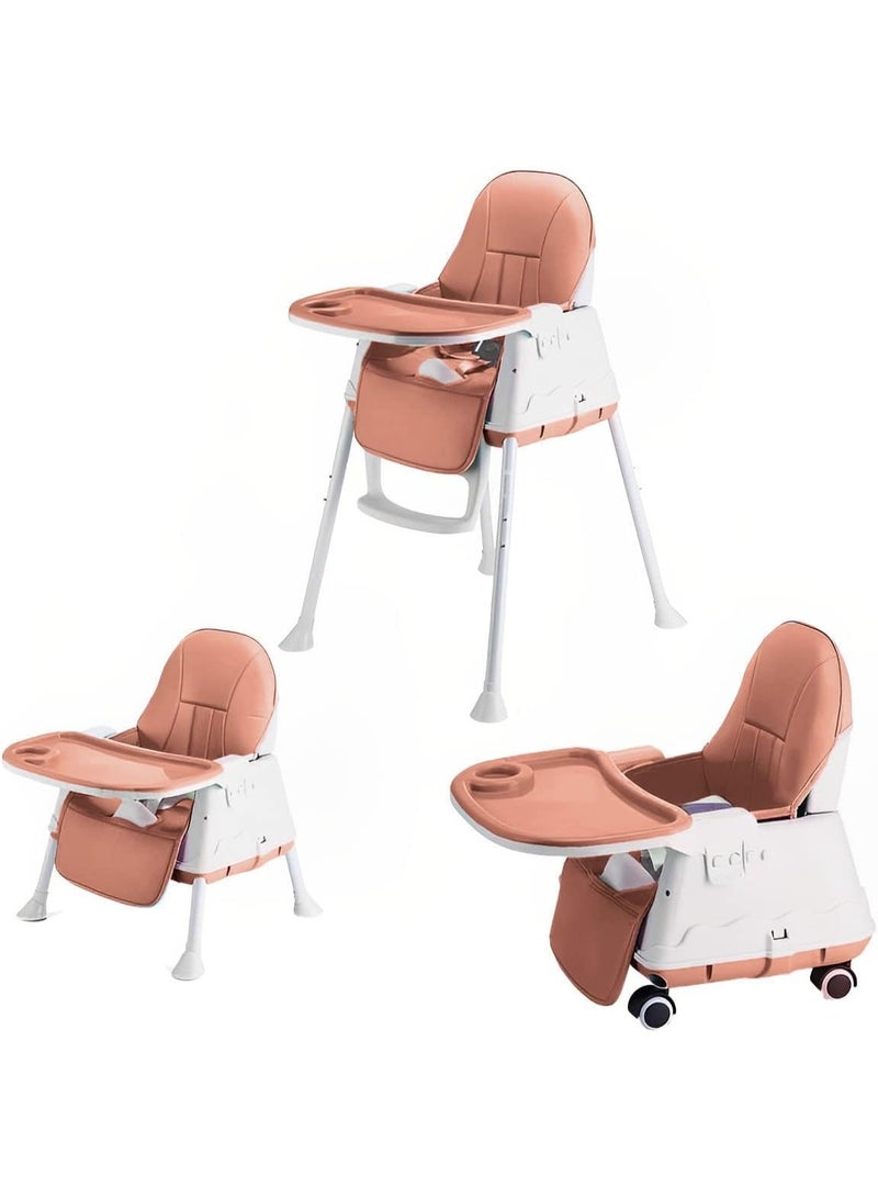 PRIMO PLUS 7 in 1 Baby and Toddler Dining Chair Adjustable Convertible Eating Chair with Detachable Double Tray, Five-Point Strap and Footrest - Image 2