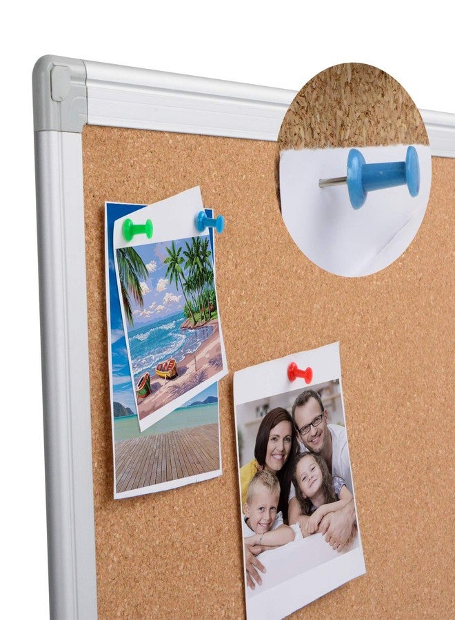 Board2by Cork Board Bulletin Board 20 x 30 Inches, Silver Aluminium Framed Corkboard, Office Board for Wall Cork, Large Wall Mounted Notice Pin Board - Image 5