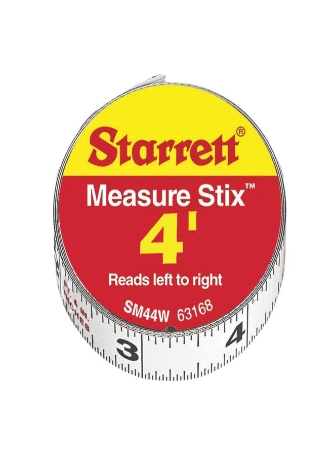 Starrett Tape Measure Stix with Adhesive Backing - Mount to Work Bench, Saw Table, Drafting Table - 1/2" x 4', English Metric, Left-Right Reading - SM44W - Image 1