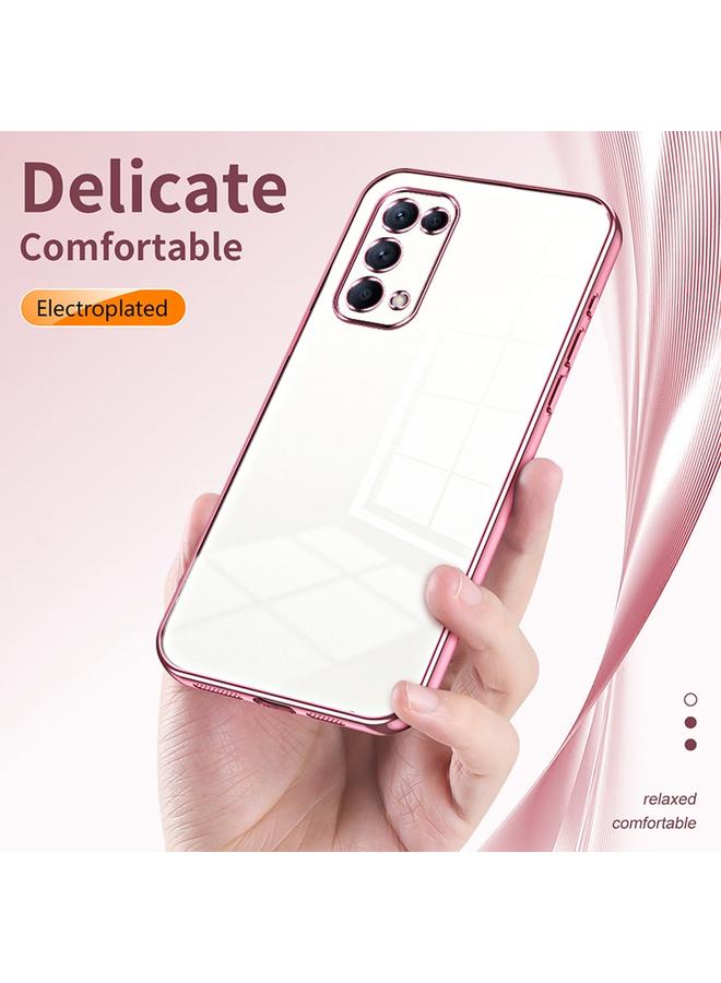 S-TOP Case For OPPO Reno5 4G/5G / Reno5 K Transparent Plating Fine Hole Phone Case - Image 5
