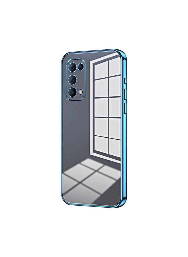 S-TOP Case For OPPO Reno5 4G/5G / Reno5 K Transparent Plating Fine Hole Phone Case - Image 1