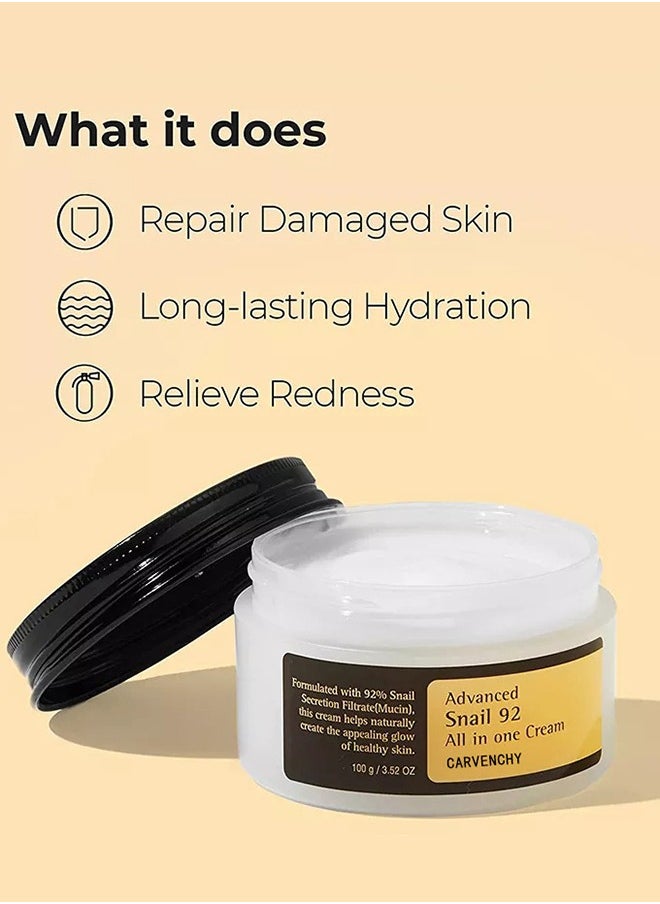 CARVENCHY - Advanced Snail 92 All In One Cream 100grams - Image 1